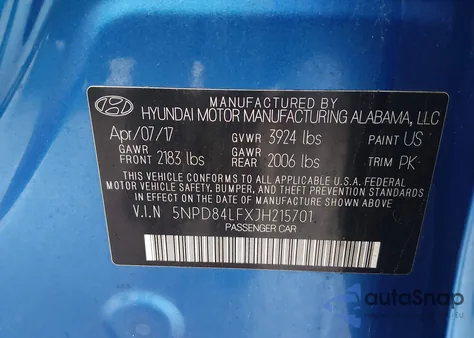 2018 Hyundai Elantra Sel from USA, damaged, VIN 5NPD84LFXJH215701